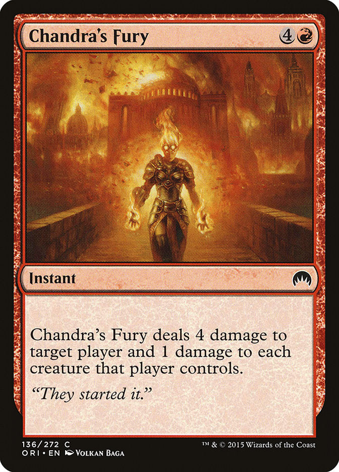 Chandra's Fury – Common Magic: The Gathering card from Magic Origins (#136)