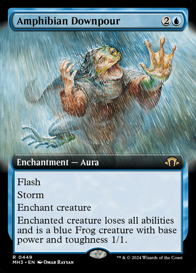 Amphibian Downpour – Rare Magic: The Gathering card from Modern Horizons 3 (#449)