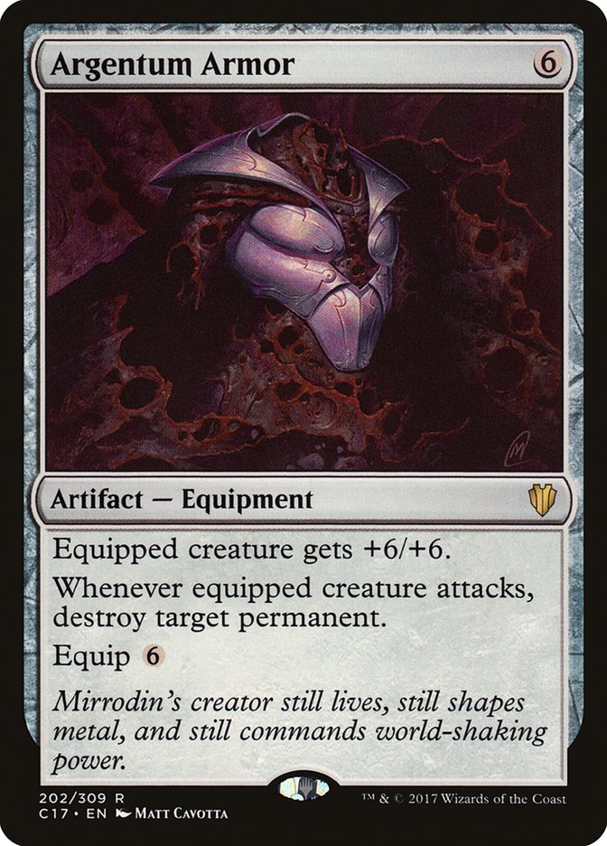 Argentum Armor – Rare Magic: The Gathering card from Commander 2017 (#202)