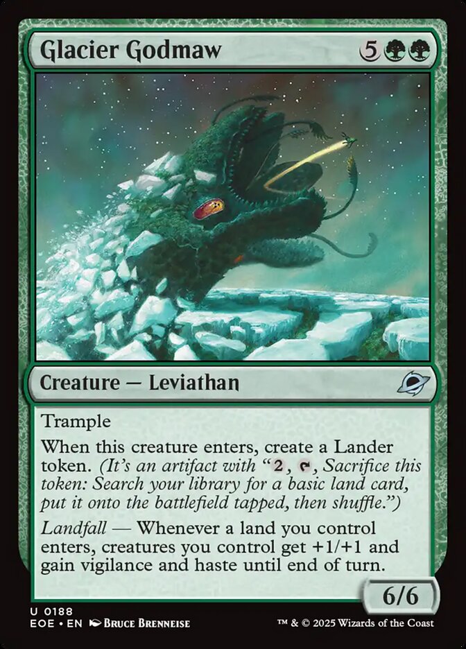 Glacier Godmaw – Uncommon Magic: The Gathering card from Edge of Eternities (#188)