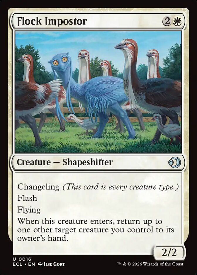 Flock Impostor – Uncommon Magic: The Gathering card from Lorwyn Eclipsed (#16)
