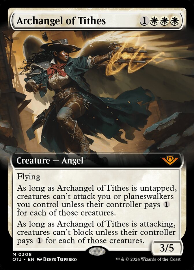 Archangel of Tithes – Mythic Magic: The Gathering card from Outlaws of Thunder Junction (#308)