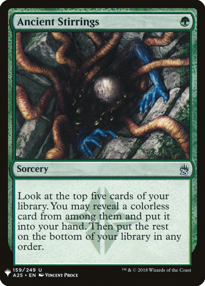 Ancient Stirrings – Uncommon Magic: The Gathering card from The List (#A25-159)
