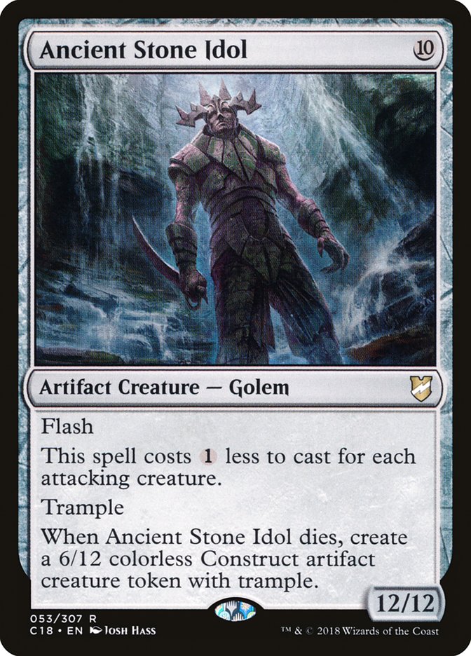 Ancient Stone Idol – Rare Magic: The Gathering card from Commander 2018 (#53)