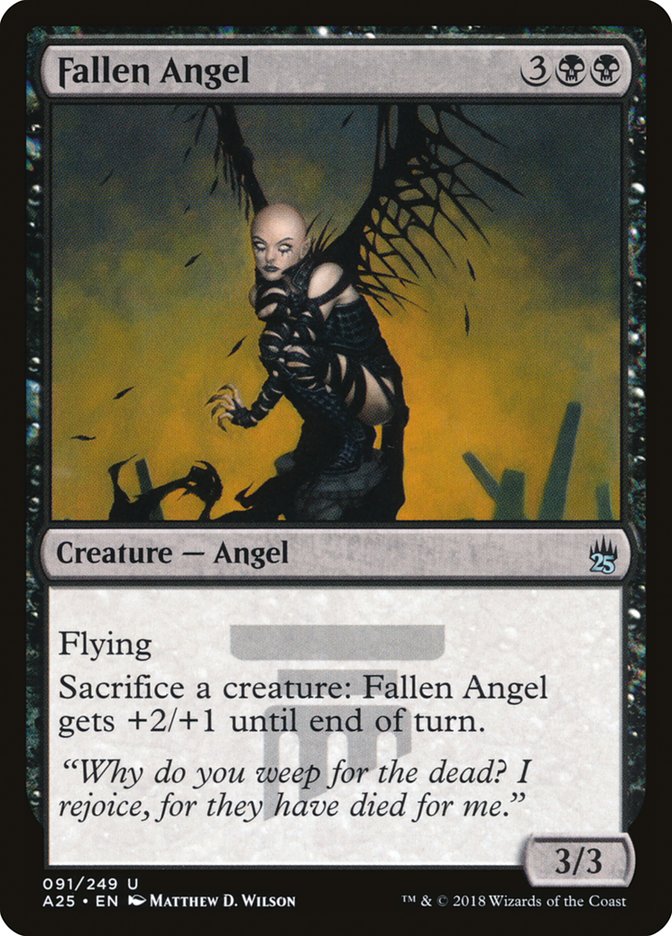 Fallen Angel – Uncommon Magic: The Gathering card from Masters 25 (#91)