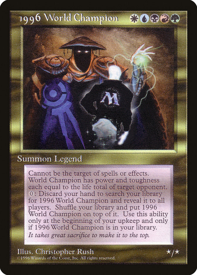 1996 World Champion – Rare Magic: The Gathering card from Celebration Cards (#1)