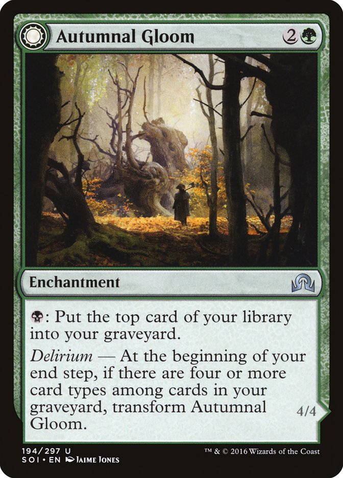 Autumnal Gloom // Ancient of the Equinox – Uncommon Magic: The Gathering card from Shadows over Innistrad (#194)