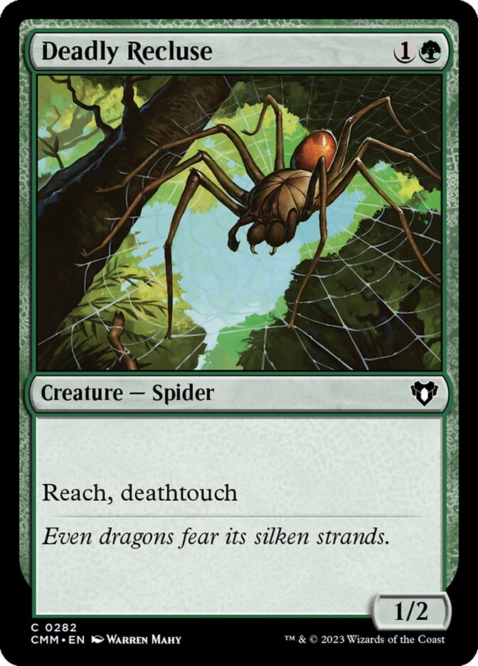 Deadly Recluse – Common Magic: The Gathering card from Commander Masters (#282)