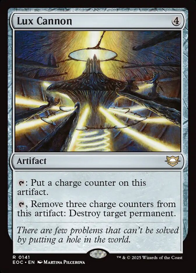 Lux Cannon – Rare Magic: The Gathering card from Edge of Eternities Commander (#141)