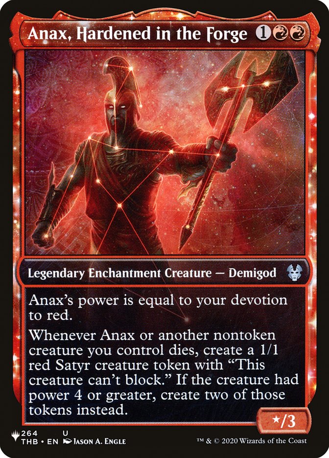 Anax, Hardened in the Forge – Uncommon Magic: The Gathering card from The List (#THB-264)