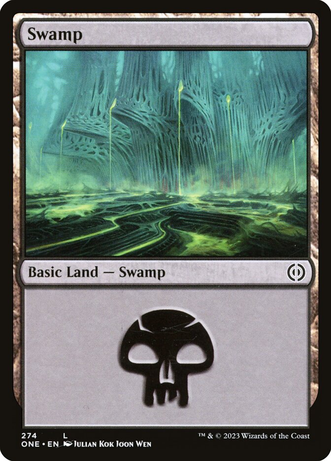 Swamp – Common Magic: The Gathering card from Phyrexia: All Will Be One (#274)