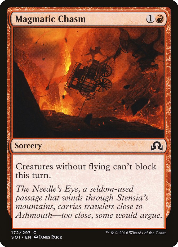 Magmatic Chasm – Common Magic: The Gathering card from Shadows over Innistrad (#172)