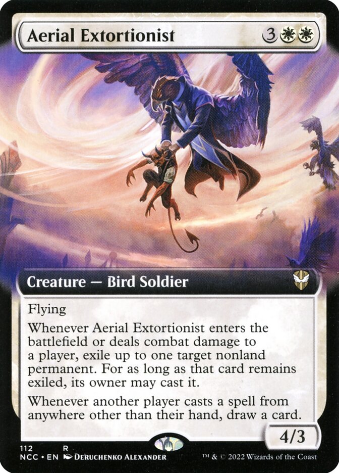 Aerial Extortionist – Rare Magic: The Gathering card from New Capenna Commander (#112)