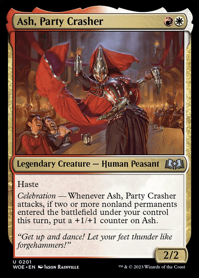 Ash, Party Crasher – Uncommon Magic: The Gathering card from Wilds of Eldraine (#201)
