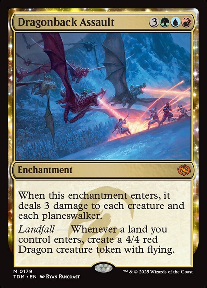 Dragonback Assault – Mythic Magic: The Gathering card from Tarkir: Dragonstorm (#179)