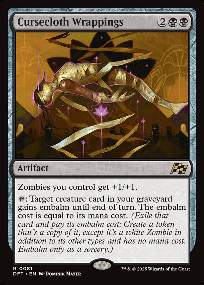 Cursecloth Wrappings – Rare Magic: The Gathering card from Aetherdrift (#81)
