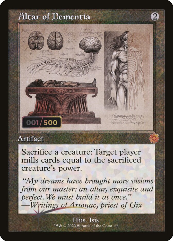 Altar of Dementia – Mythic Magic: The Gathering card from The Brothers' War Retro Artifacts (#66z)