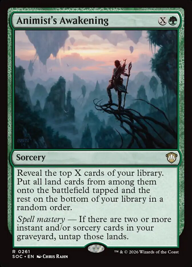 Animist's Awakening – Rare Magic: The Gathering card from Secrets of Strixhaven Commander (#261)