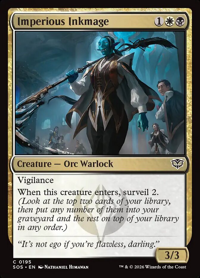 Imperious Inkmage – Common Magic: The Gathering card from Secrets of Strixhaven (#195)