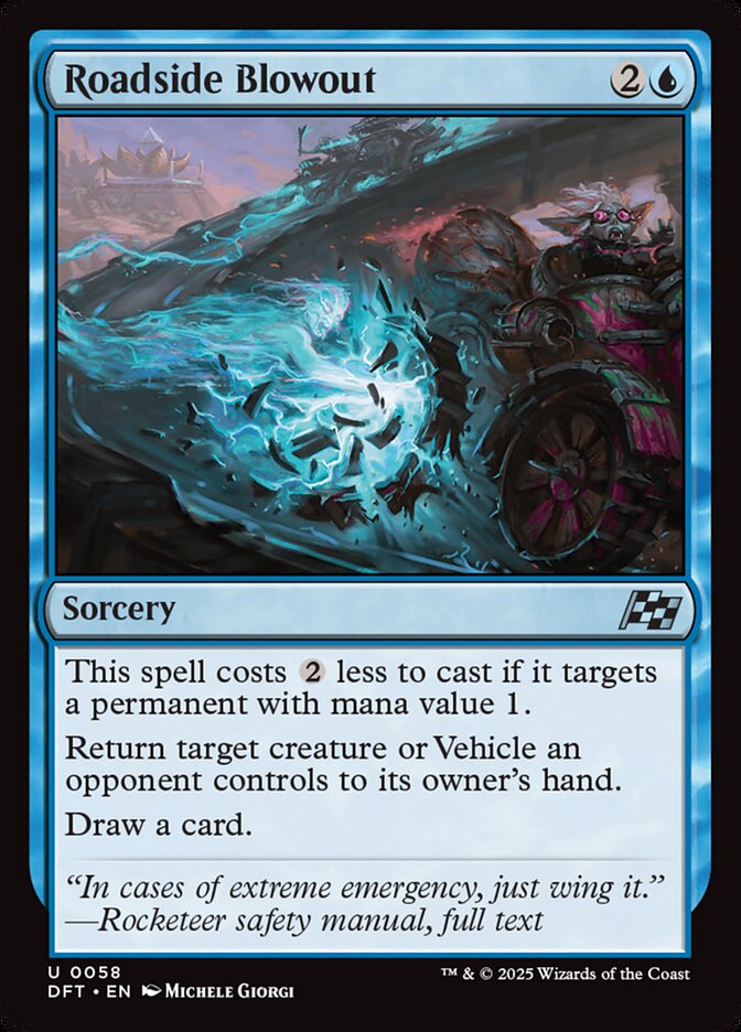 Roadside Blowout – Uncommon Magic: The Gathering card from Aetherdrift (#58)