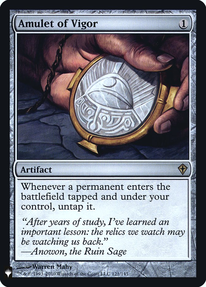 Amulet of Vigor – Rare Magic: The Gathering card from The List (#WWK-121)