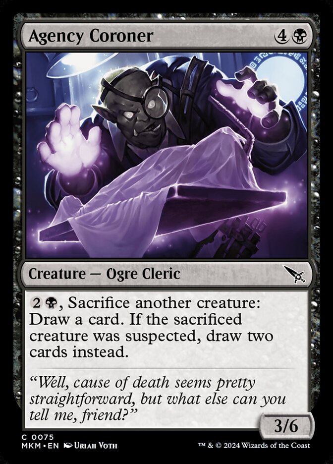Agency Coroner – Common Magic: The Gathering card from Murders at Karlov Manor (#75)
