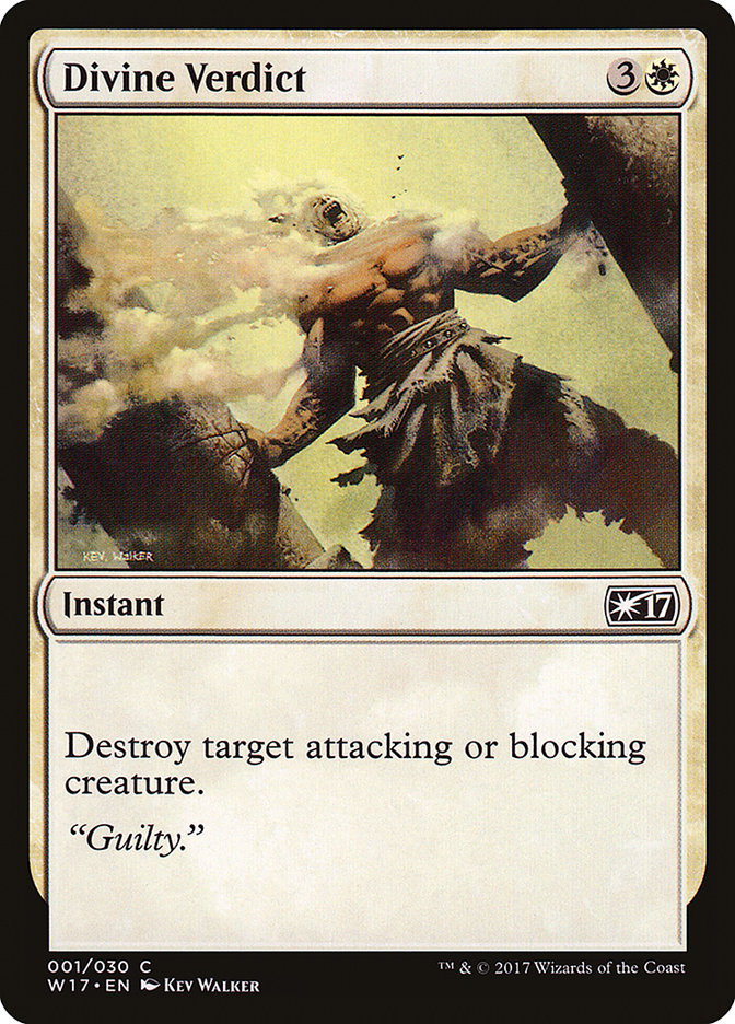 Divine Verdict – Common Magic: The Gathering card from Welcome Deck 2017 (#1)