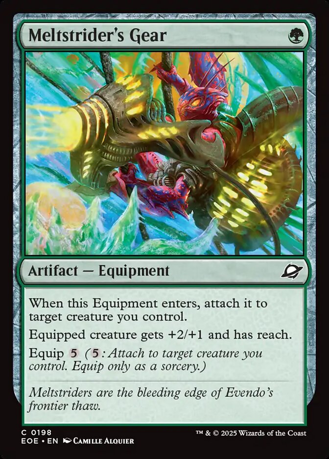Meltstrider's Gear – Common Magic: The Gathering card from Edge of Eternities (#198)