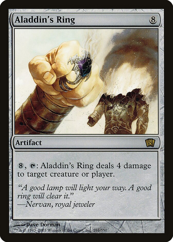Aladdin's Ring – Rare Magic: The Gathering card from Eighth Edition (#291★)