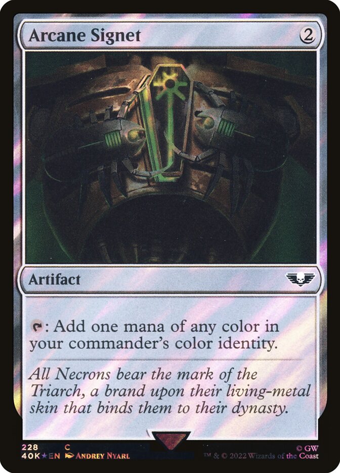 Arcane Signet – Common Magic: The Gathering card from Warhammer 40,000 Commander (#228★)