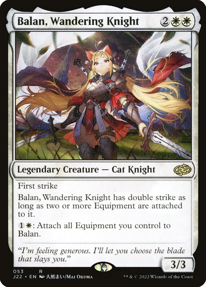 Balan, Wandering Knight – Rare Magic: The Gathering card from Jumpstart 2022 (#53)