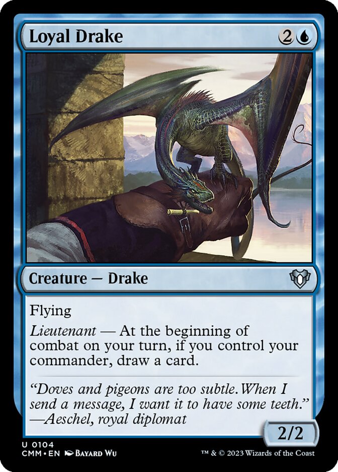 Loyal Drake – Uncommon Magic: The Gathering card from Commander Masters (#104)