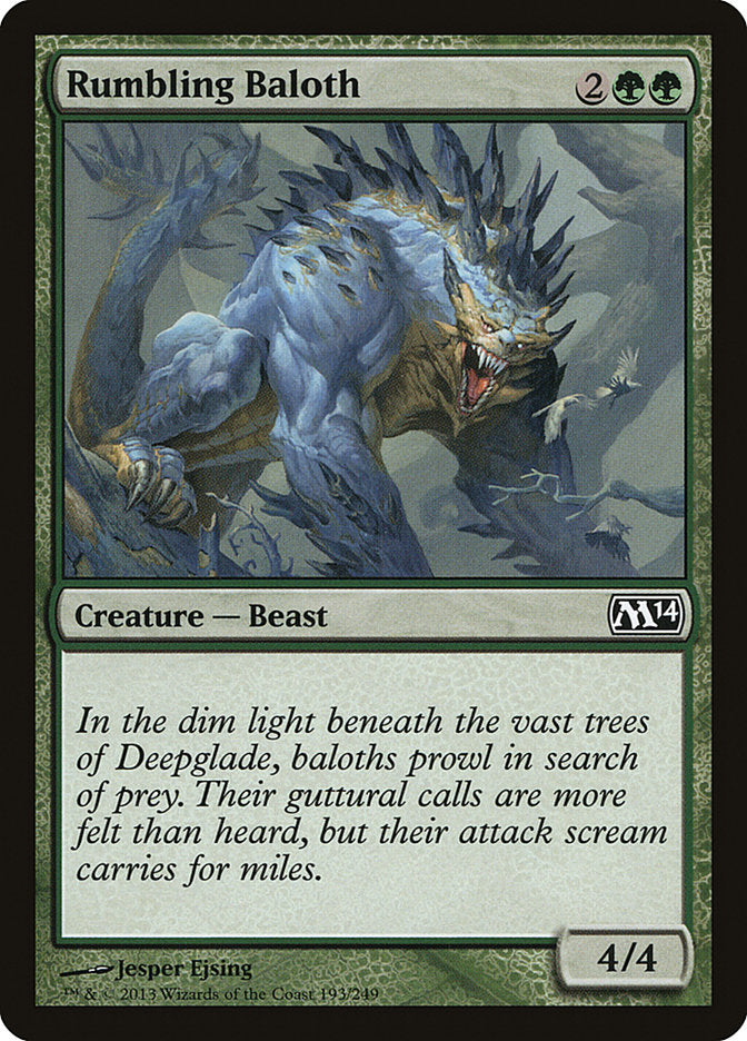 Rumbling Baloth – Common Magic: The Gathering card from Magic 2014 (#193)