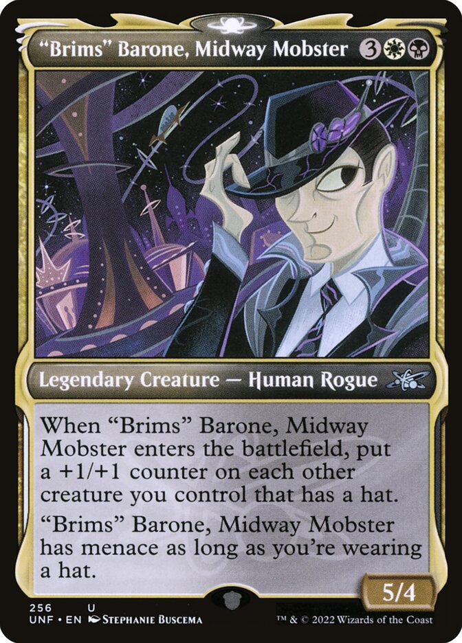 "Brims" Barone, Midway Mobster – Uncommon Magic: The Gathering card from Unfinity (#256)