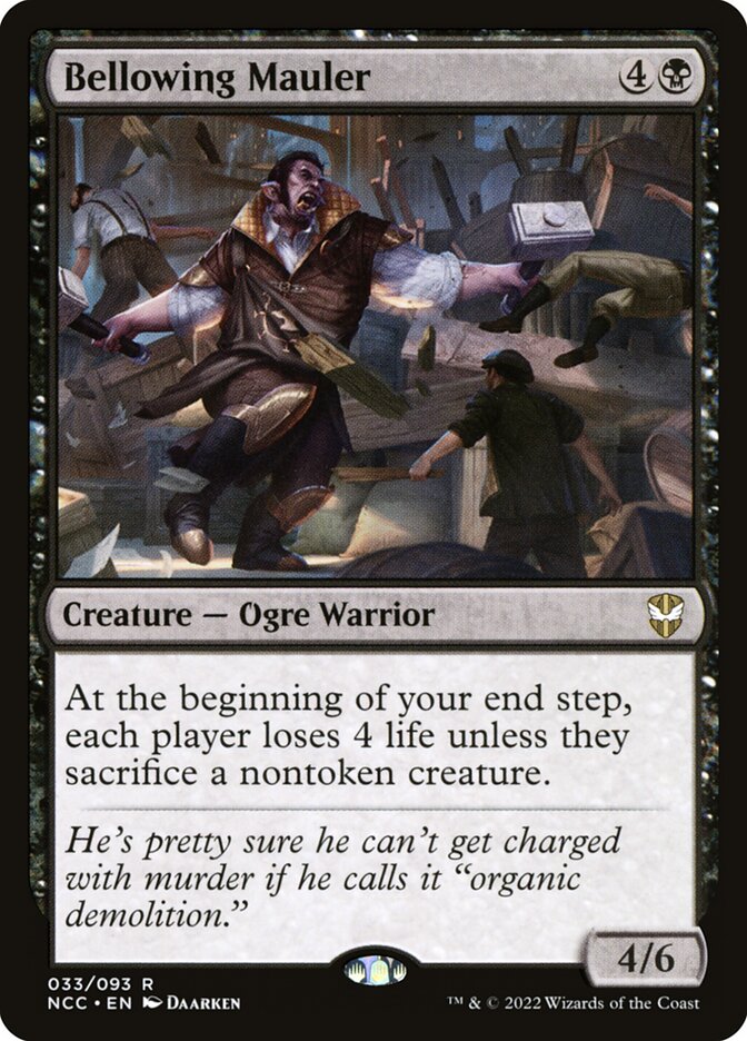 Bellowing Mauler – Rare Magic: The Gathering card from New Capenna Commander (#33)
