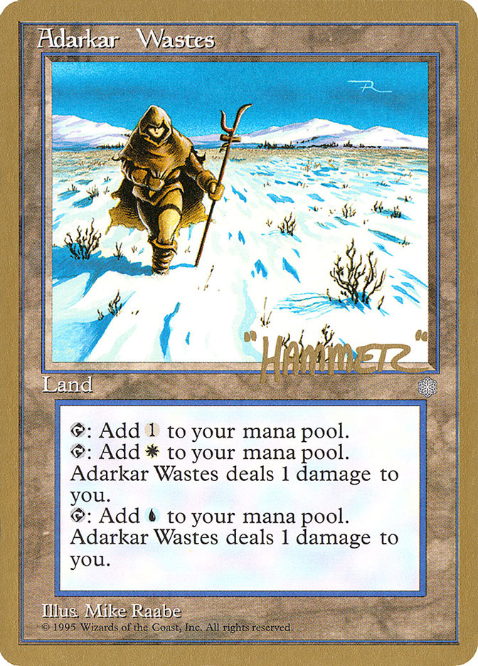 Adarkar Wastes – Rare Magic: The Gathering card from Pro Tour Collector Set (#shr351)
