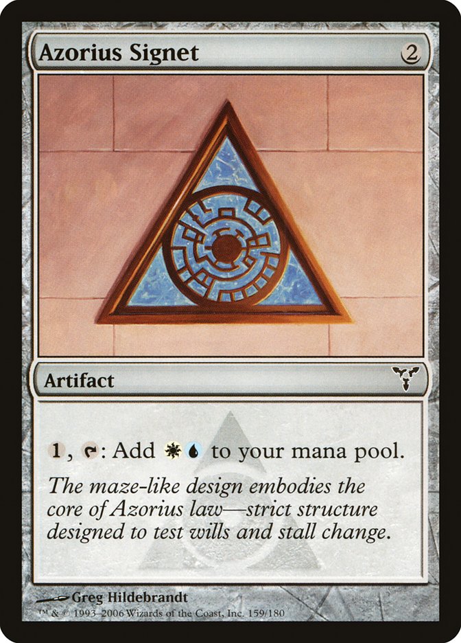 Azorius Signet – Common Magic: The Gathering card from Dissension (#159)
