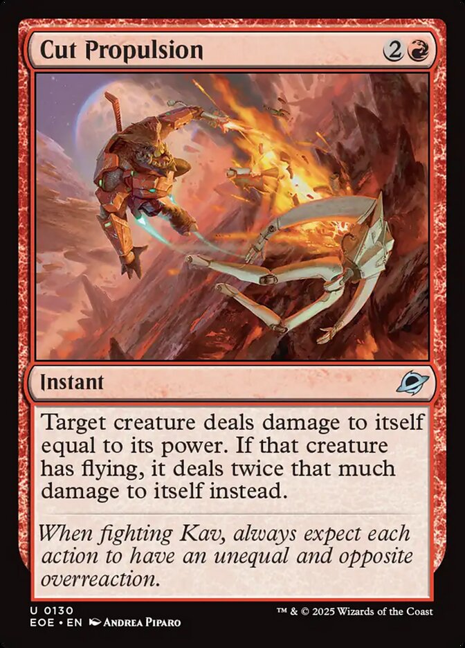 Cut Propulsion – Uncommon Magic: The Gathering card from Edge of Eternities (#130)