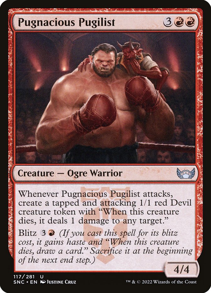 Pugnacious Pugilist – Uncommon Magic: The Gathering card from Streets of New Capenna (#117)
