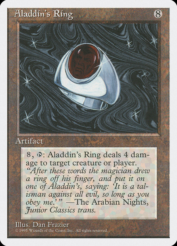 Aladdin's Ring – Rare Magic: The Gathering card from Fourth Edition (#292)