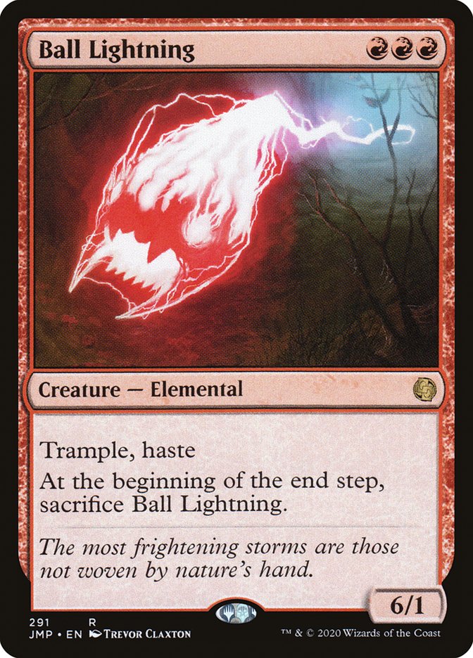Ball Lightning – Rare Magic: The Gathering card from Jumpstart (#291)