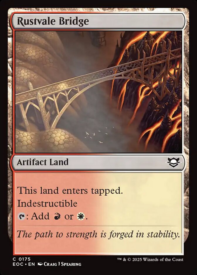 Rustvale Bridge – Common Magic: The Gathering card from Edge of Eternities Commander (#175)