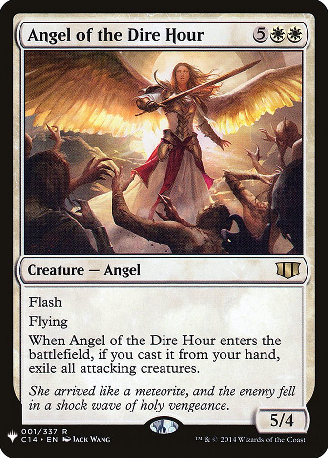 Angel of the Dire Hour – Rare Magic: The Gathering card from The List (#C14-1)