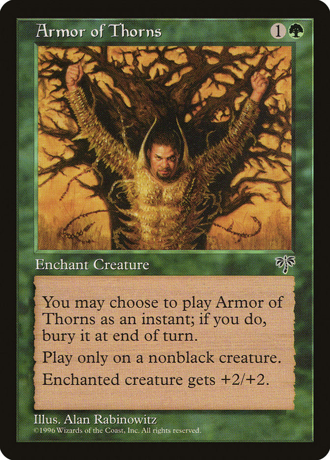 Armor of Thorns – Common Magic: The Gathering card from Mirage (#206)