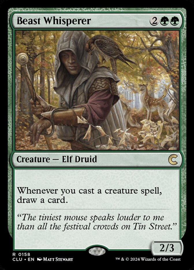 Beast Whisperer – Rare Magic: The Gathering card from Ravnica: Clue Edition (#158)