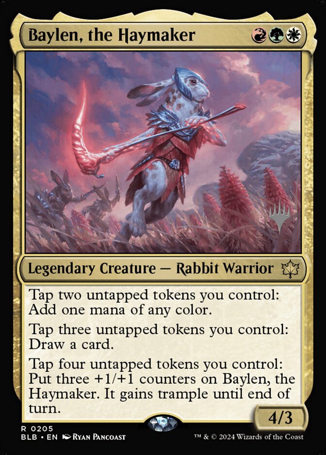 Baylen, the Haymaker – Rare Magic: The Gathering card from Bloomburrow Promos (#205p)