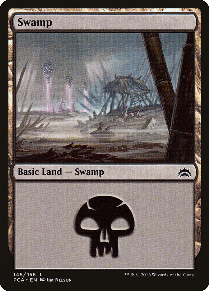 Swamp – Common Magic: The Gathering card from Planechase Anthology (#145)