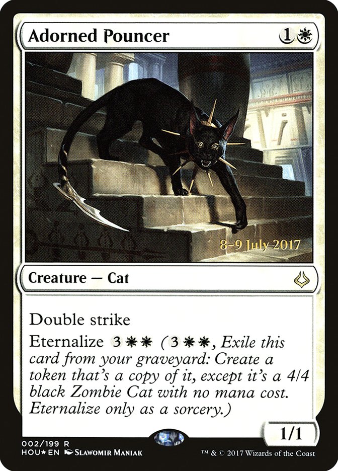 Adorned Pouncer – Rare Magic: The Gathering card from Hour of Devastation Promos (#2s)
