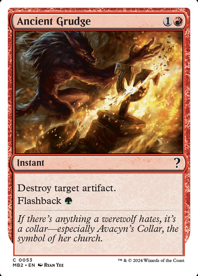 Ancient Grudge – Common Magic: The Gathering card from Mystery Booster 2 (#53)