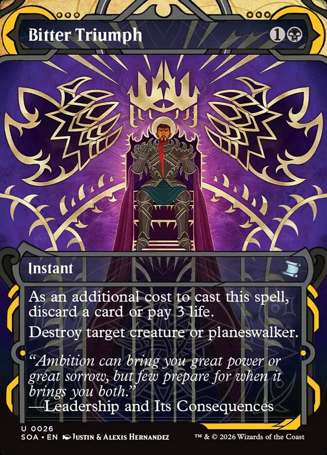 Bitter Triumph – Uncommon Magic: The Gathering card from Secrets of Strixhaven Mystical Archive (#26)